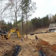 Laying field lines for a septic system 